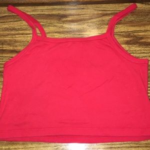 Brandy Melville cropped red tank top
